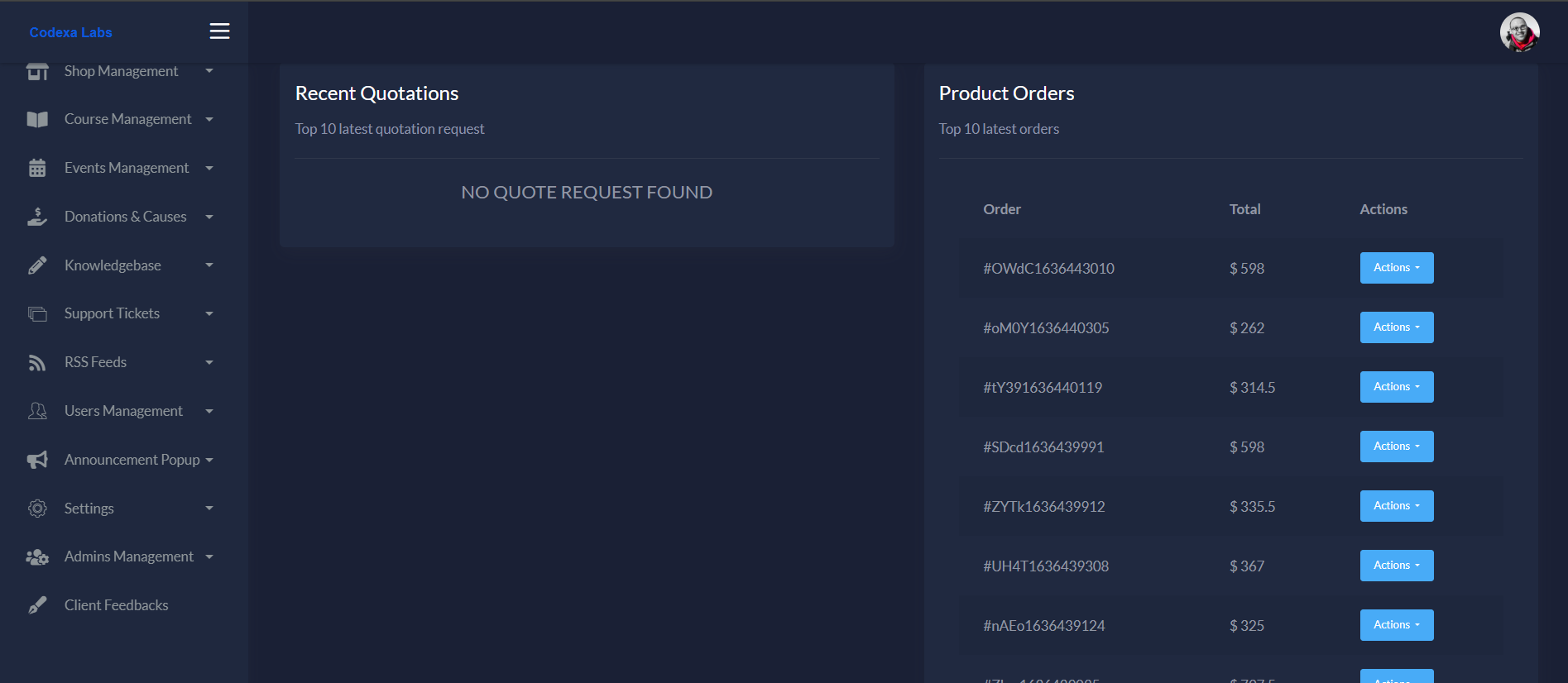 Admin Dashboard Preview 2